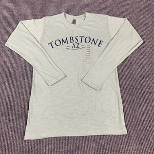 Delta Top Womens S Blue Tombstone Arizona Too Tough To Die‎ T Shirt NWT Stretch